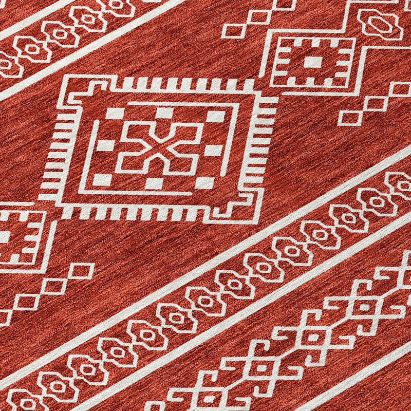 Flatweave Southwestern Indoor / Outdoor Rug, Round 8'
