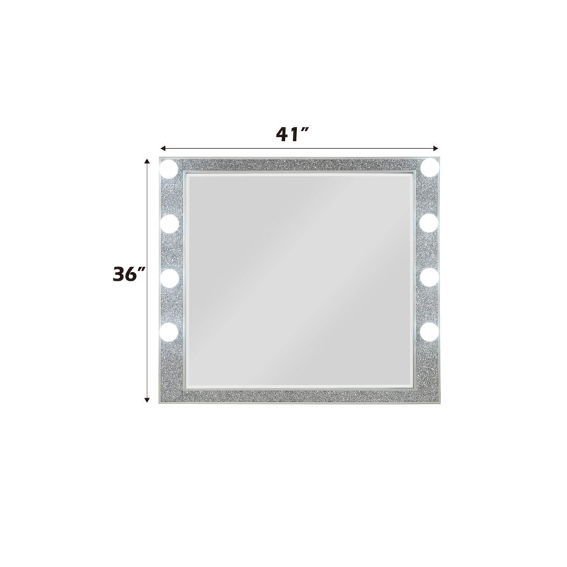 Miroir Sliverfluff avec finition champagne et lumière