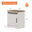 Table de chevet 1 tiroir Glenford - brun / blanc-654925029
