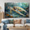«Sea Turtle Journey II», art mural grand créatures marines