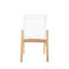 Chaise avec accoudoirs Seashore en bois naturel avec toile blanche-169011617