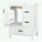 Bathroom Vanity with Ceramic Sink, Double-Layer Door Shelf and 3 Drawers-1308291965