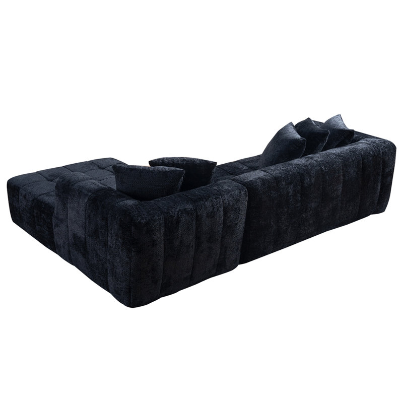 Canapé modulaire 107,9 po Cloud, Noir