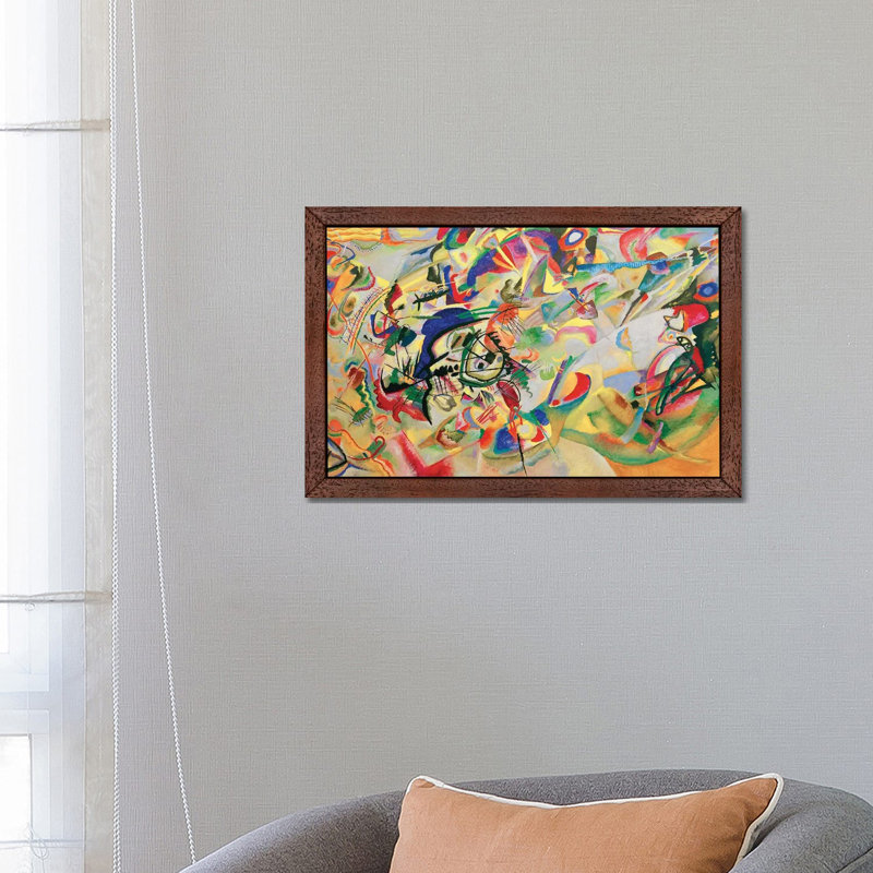 Composition VII by Wassily Kandinsky - Wrapped Canvas Painting, Brown Framed, 66.04 cm H x 45.72 cm W