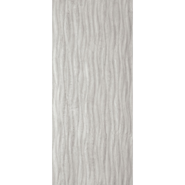 Travertino Grisseo Wavy 3D Italian Travertine-Look Porcelain Tile in 24x48