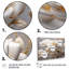 «White Rose Golden Leaves On Grey II - Roses», ensemble d'art mural-1578961386-1578961388