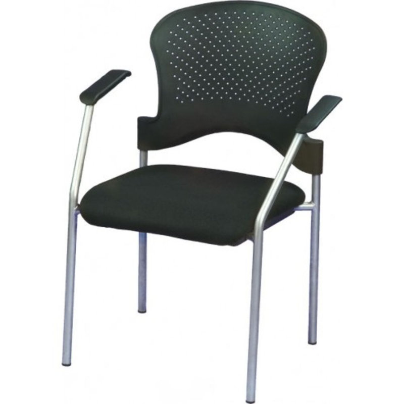 Diyala Plastic Office Chair, Silver, Green, No