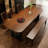 Walnut solid wood rectangular dining table-958070593