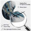 «Blue and White Transcendent Brushstrokes III», peinture abstraite de forme unique en métal horloge murale, horloge murale asymétrique moderne-105565499