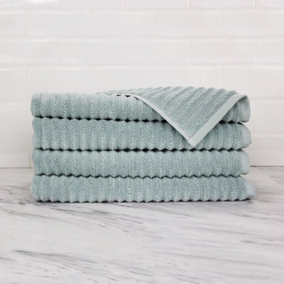 Croslin 100% Cotton Plush Ribbed Hand Towel