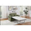 Canapé-lit simple 47,2 po, canapé-lit avec matelas pliable, table d'appoint pliable, pochette de rangement latérale et deux ports USB pour le salon, vert