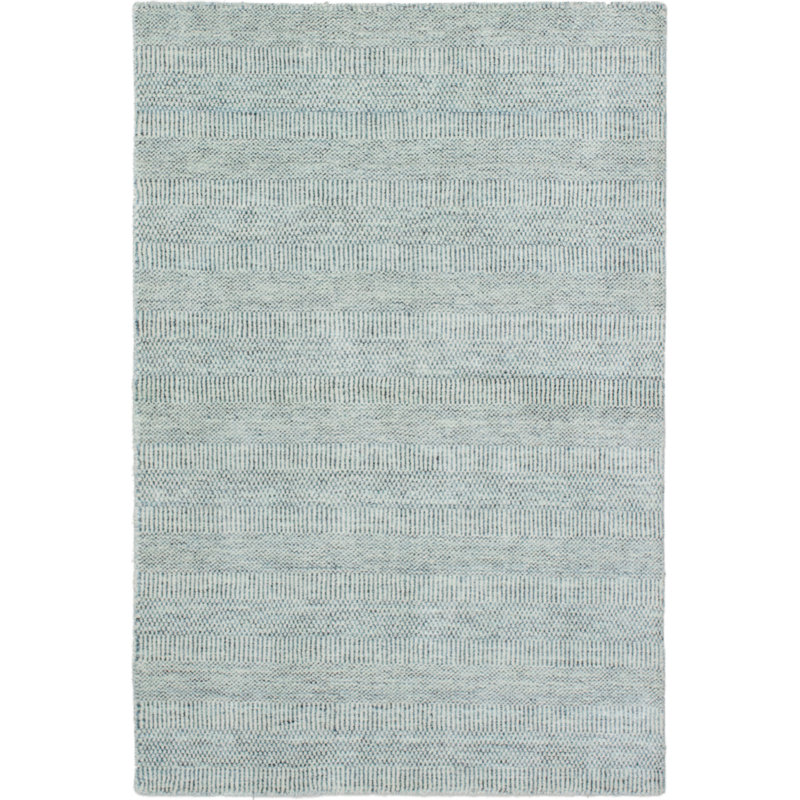 Tapis gris / bleu noué à la main Healdton Pearl