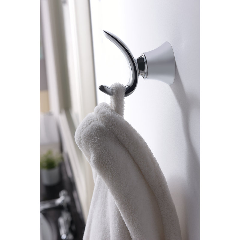Aegean Wall Mounted Robe Hook, Polished Chrome