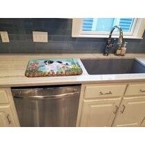 Washbasin Absorbent, Reversible Microfiber Dish Drying Mat Waterproof  Thickened Kitchen Sink for Kitchen, 12 x 16 Inch 