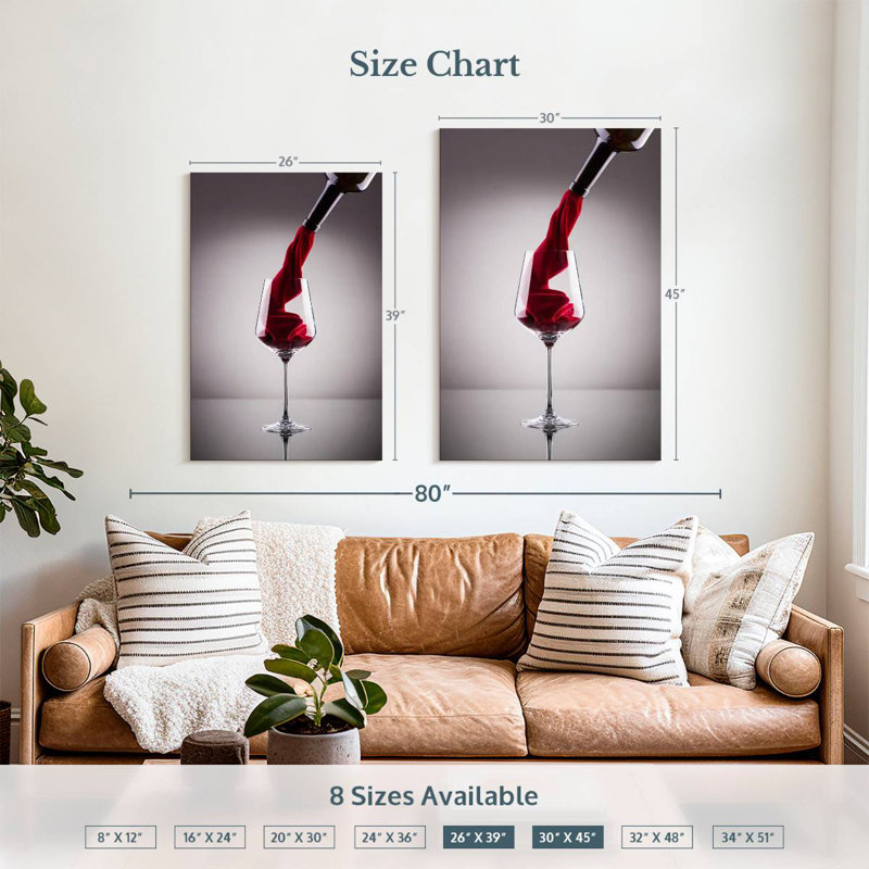 Yarlin Velvety Red Wine, 39" H x 26" W