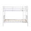 Lit simple superposé au-dessus, blanc, matériau en bois, lit superposé sécuritaire, rails, facile d'accès, sans fondation, chambres à coucher classiques, lit classique avec finition blanche, construction, accès de garde, sommier, bon pour 's-667391988-667391990