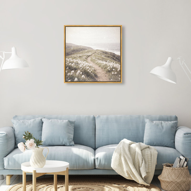 Blooming Path Print by Oliver Gal, 25" H x 25" W, Gold Floater Frame