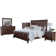 Farmington 5 Piece Wooden Eastern Bedroom Set In Weathered Burnished Brown
