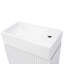 Meuble-lavabo 18,6 po avec lavabo en céramique, porte et armoire de rangement-990652877