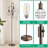 Dimmable Industrial Floor Lamp, Farmhouse Standing Lamp For Living Room, Bedroom, 3 LED Edsion Bulbs Included, Rotary Switch, 65In Rustic Tree Reading Lamps For Study Room, Office - Brown-121783866-121783872