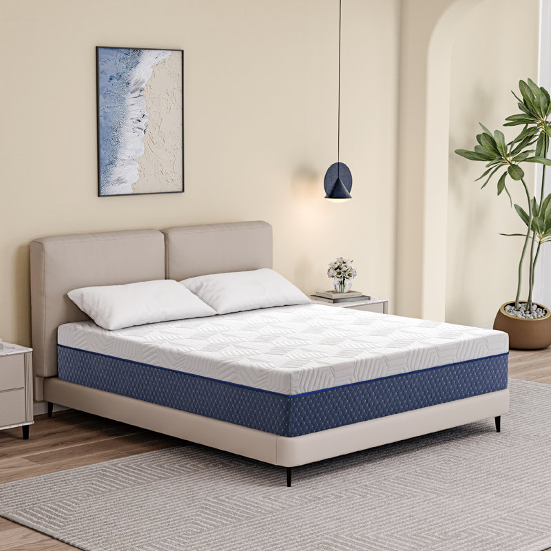 Matelas en mousse viscoélastique gélifiée mi-ferme 14 po EGOHome, Grand lit