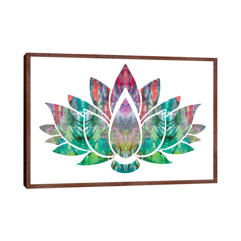 Lotus by Dean Russo - Print on Canvas, Classic Brown Wood Framed, 101.6 cm H x 66.04 cm W
