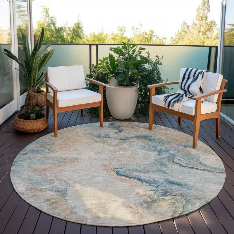 Tapis intérieur / extérieur Caelanor, 2'3" x 7'6"