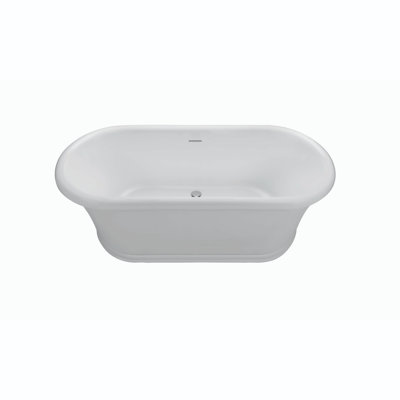 MTI Solutions Freestanding Soaking Solid Surface Bathtub