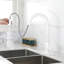 Stainless Steel Kitchen Faucet In White, Pull Out Spray For Convenient And Efficient Kitchen, 360 Rotatable Nozzle, Two Water Output Modes, Simple Single Handle Operation Easy Operations,