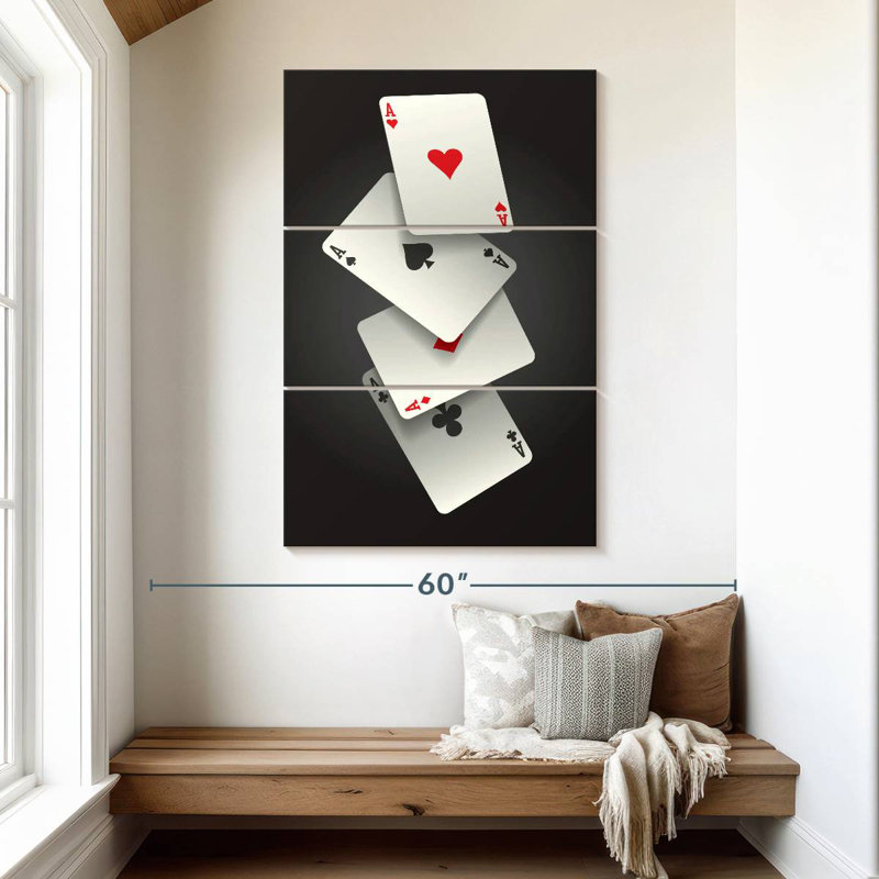 Cartes Senne Four Aces, H 50 po x l 32 po