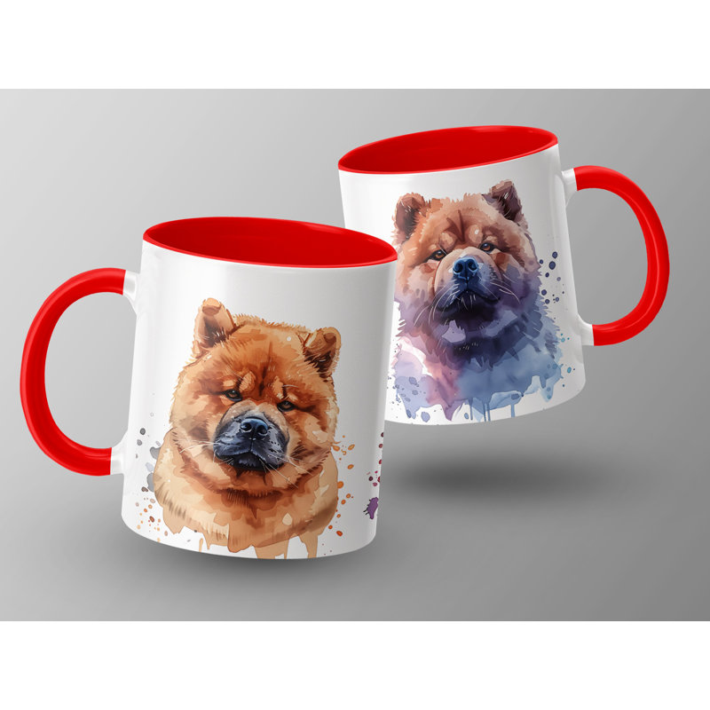 Ceramic Coffee Mug, Red, 3