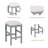 Upholstered Faux Leather Counter Stool