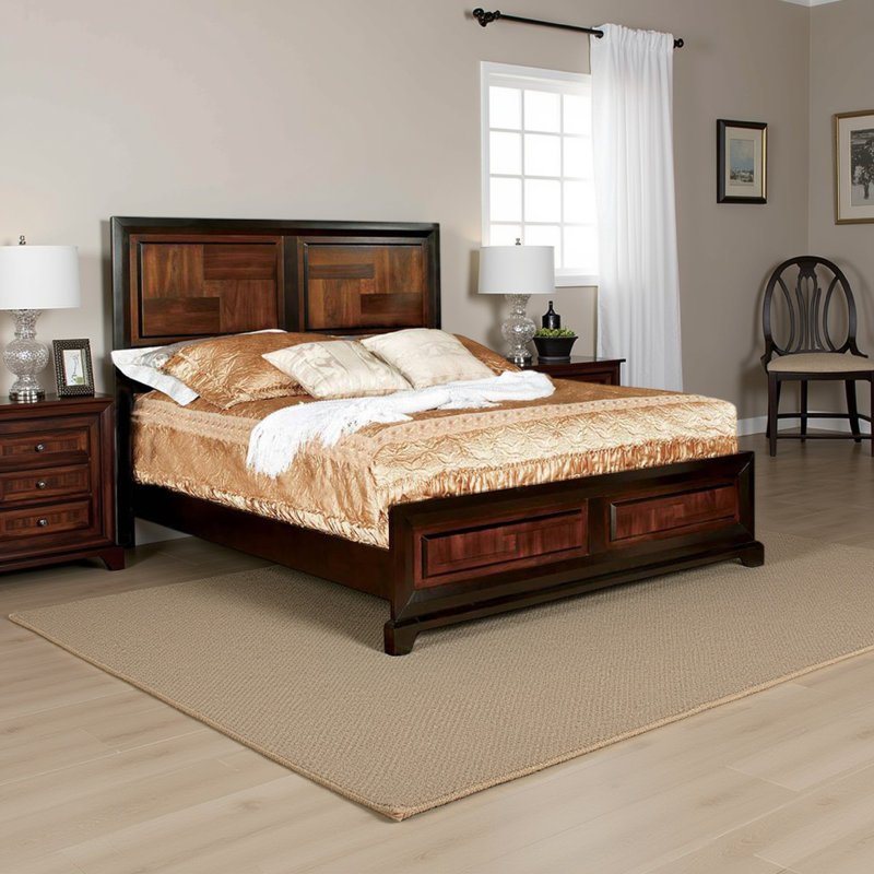 Adéla Solid Wood Platform Bed, Queen