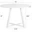 Ensemble de salle à manger 3 places - Table moderne à tréteaux et 2 coussins d'assise ronds en mousse haute densité avec chaises aux finitions élégantes