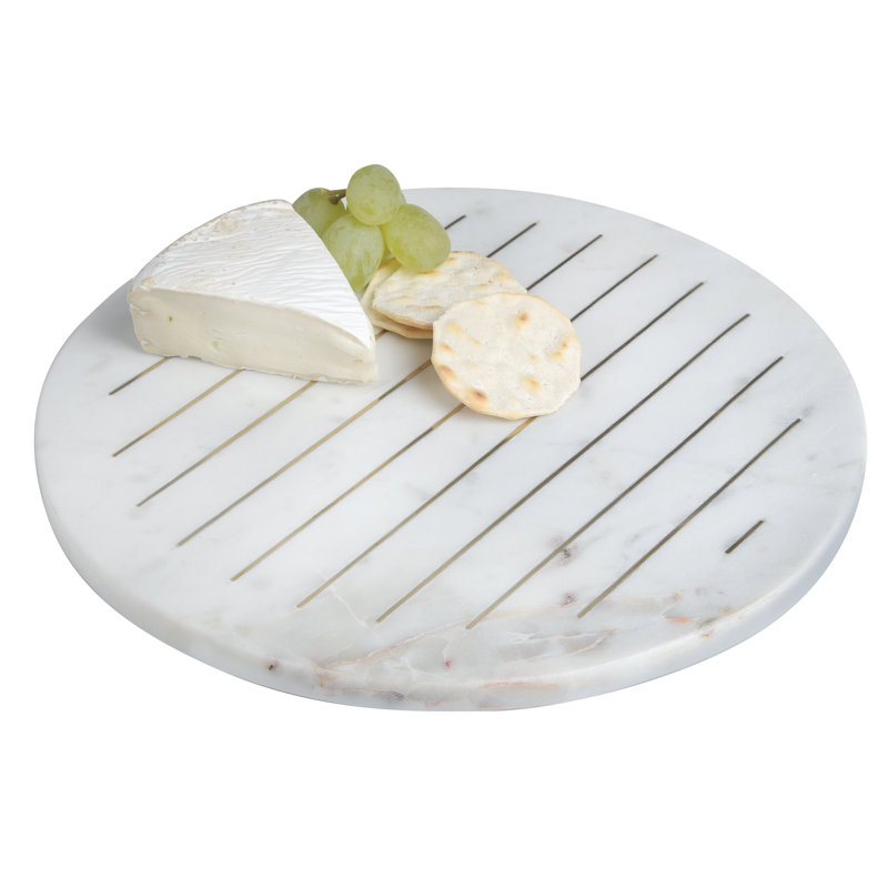 Planche à découper ronde en marbre Zayden