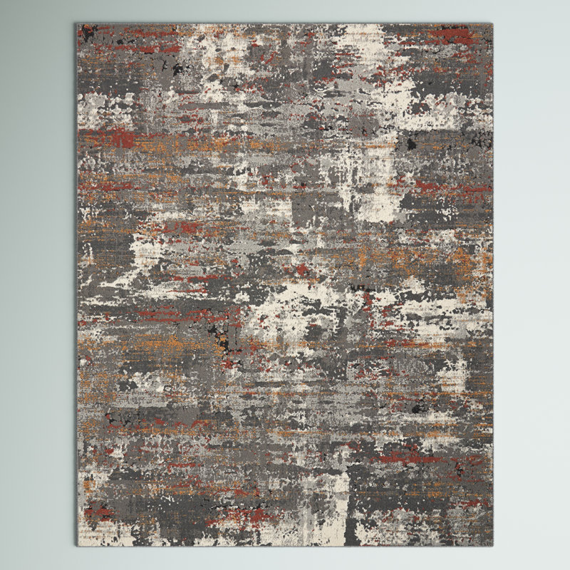Keishasha Abstract Indoor / Outdoor Rug, Rectangle 7'10" x 9'10"