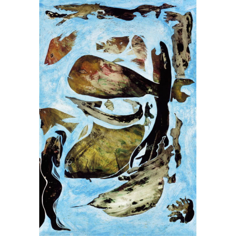 «How Deep is the Sea I» par Leonardo Lanzolla - impression, H 81 po x l 54 po, Image au pinceau gel