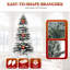 Arbre de Noël épinette mince givré pré-éclairé-1157245116