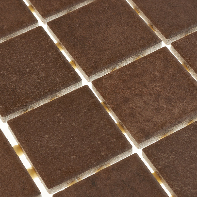Tuile de mosaïque en céramique 2" x 2" Fairfield, Brun