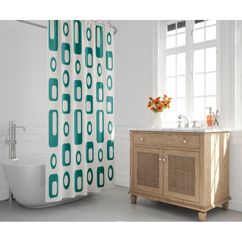 Mette Mid-Centiury Shower Curtain, Merald