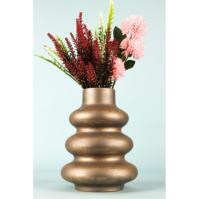Hand-Painted Decorative Pot, Ceramic Body, 7.5 in Diameter x 7.3 in Height | Elegant Brown | Perfect for Home Decor, Indoor Plants, and Unique Gifts | Stylish Addition to Any Room