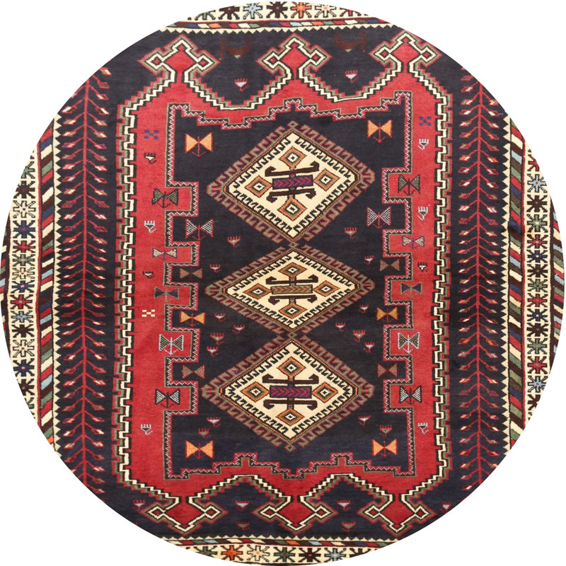 Tapis traditionnel 100% lavable à la machine 280, Rond 3 pi