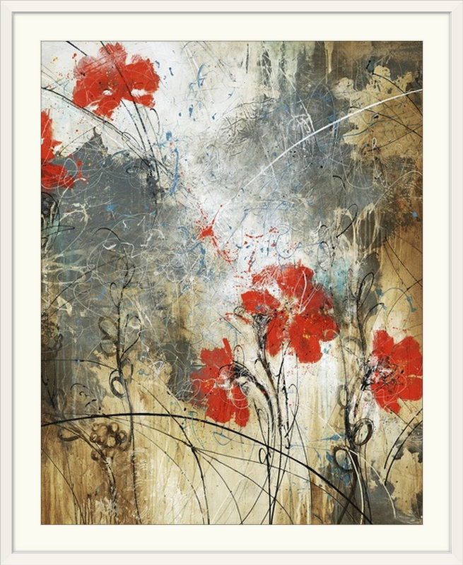 'Verdant Gardens' Print, Encadré Blanc, 38" H x 32" lx 1" p