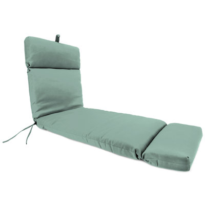 Sunbrella 72" x 22" Outdoor Chaise Lounge Cushion with Ties and Loop