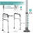 Toilet Safety Rails (350 Lb), Adjustable Toilet Frame For Elderly, Seniors, Handicap & Disabled, Foldable Handicap Toilet Handles Fit Any Toilets (Gray)