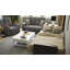 Fauteuil rembourré convertible avec garniture en bois et microfibre