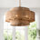 Lustre cylindrique en corde tissé à la main à 6 lumières à intensité variable Boho
