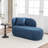 Faux Fur Upholstered Chaise Lounge Chair-372344143
