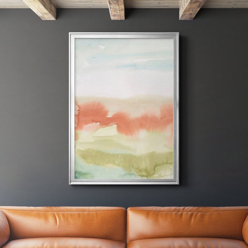 Blush Sunrise I - reproduction de cadre photo, H 30,5 po x l 22,5 po x P 1 po, Argent