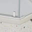 Porte de douche pivotante, avec verre trempé 1/4 po, cabine de douche néo-angle sans cadre 34,75 po x 72 po en blanc mat.-119869772